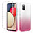 Ultra-thin Transparent Gel Gradient Soft Matte Finish Front and Back Case 360 Degrees Cover ZJ2 for Samsung Galaxy A03s Pink