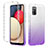 Ultra-thin Transparent Gel Gradient Soft Matte Finish Front and Back Case 360 Degrees Cover ZJ2 for Samsung Galaxy A03s Purple