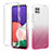 Ultra-thin Transparent Gel Gradient Soft Matte Finish Front and Back Case 360 Degrees Cover ZJ2 for Samsung Galaxy A22 5G Pink
