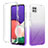 Ultra-thin Transparent Gel Gradient Soft Matte Finish Front and Back Case 360 Degrees Cover ZJ2 for Samsung Galaxy A22 5G Purple