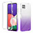 Ultra-thin Transparent Gel Gradient Soft Matte Finish Front and Back Case 360 Degrees Cover ZJ2 for Samsung Galaxy A22s 5G Purple