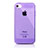 Ultra-thin Transparent Gel Soft Case for Apple iPhone 4 Purple