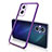 Ultra-thin Transparent TPU Soft Case Cover H01 for Oppo A96 5G Purple