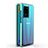 Ultra-thin Transparent TPU Soft Case Cover H01 for Samsung Galaxy S20 Ultra 5G Cyan