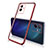 Ultra-thin Transparent TPU Soft Case Cover H02 for Vivo T2x 5G Red