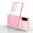 Ultra-thin Transparent TPU Soft Case Cover H03 for Vivo X50 5G Pink