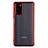 Ultra-thin Transparent TPU Soft Case Cover S01 for Huawei Honor V30 5G Red