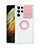 Ultra-thin Transparent TPU Soft Case Cover with Finger Ring Stand S02 for Samsung Galaxy S23 Ultra 5G