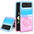 Ultra-thin Transparent TPU Soft Case Cover with Finger Ring Stand S02 for Samsung Galaxy Z Flip3 5G