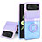 Ultra-thin Transparent TPU Soft Case Cover with Finger Ring Stand S02 for Samsung Galaxy Z Flip3 5G