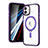 Ultra-thin Transparent TPU Soft Case Cover with Mag-Safe Magnetic SD1 for Apple iPhone 12 Purple