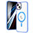 Ultra-thin Transparent TPU Soft Case Cover with Mag-Safe Magnetic SD1 for Apple iPhone 13 Sky Blue