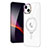 Ultra-thin Transparent TPU Soft Case Cover with Mag-Safe Magnetic SD1 for Apple iPhone 15 Silver