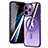 Ultra-thin Transparent TPU Soft Case Cover with Mag-Safe Magnetic SD1 for Apple iPhone 16 Pro Purple