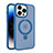 Ultra-thin Transparent TPU Soft Case Cover with Mag-Safe Magnetic T02 for Apple iPhone 15 Pro Blue