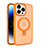 Ultra-thin Transparent TPU Soft Case Cover with Mag-Safe Magnetic T02 for Apple iPhone 16 Pro Max Orange