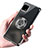 Ultra-thin Transparent TPU Soft Case Cover with Magnetic Finger Ring Stand AN1 for Sharp Aquos Sense4