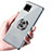 Ultra-thin Transparent TPU Soft Case Cover with Magnetic Finger Ring Stand AN1 for Sharp Aquos Sense6