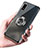 Ultra-thin Transparent TPU Soft Case Cover with Magnetic Finger Ring Stand AN1 for Sharp Aquos wish3