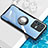 Ultra-thin Transparent TPU Soft Case Cover with Magnetic Finger Ring Stand BH1 for Vivo V23 5G