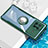 Ultra-thin Transparent TPU Soft Case Cover with Magnetic Finger Ring Stand BH1 for Vivo X Note Green