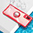 Ultra-thin Transparent TPU Soft Case Cover with Magnetic Finger Ring Stand BH1 for Xiaomi Civi 1S 5G Red