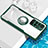 Ultra-thin Transparent TPU Soft Case Cover with Magnetic Finger Ring Stand BH1 for Xiaomi Redmi 10 4G Green