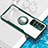 Ultra-thin Transparent TPU Soft Case Cover with Magnetic Finger Ring Stand BH1 for Xiaomi Redmi Note 11 5G Green