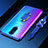 Ultra-thin Transparent TPU Soft Case Cover with Magnetic Finger Ring Stand C01 for Oppo R17 Pro Blue