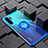 Ultra-thin Transparent TPU Soft Case Cover with Magnetic Finger Ring Stand C02 for Huawei P30 Pro New Edition Blue