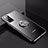 Ultra-thin Transparent TPU Soft Case Cover with Magnetic Finger Ring Stand S01 for Huawei Honor V30 Pro 5G Black