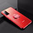 Ultra-thin Transparent TPU Soft Case Cover with Magnetic Finger Ring Stand S01 for Huawei Honor V30 Pro 5G Red