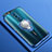 Ultra-thin Transparent TPU Soft Case Cover with Magnetic Finger Ring Stand S01 for Oppo Reno Blue