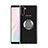 Ultra-thin Transparent TPU Soft Case Cover with Magnetic Finger Ring Stand S01 for Samsung Galaxy Note 10