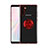 Ultra-thin Transparent TPU Soft Case Cover with Magnetic Finger Ring Stand S01 for Samsung Galaxy Note 10 5G Red