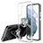 Ultra-thin Transparent TPU Soft Case Cover with Magnetic Finger Ring Stand S01 for Samsung Galaxy S22 5G