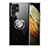 Ultra-thin Transparent TPU Soft Case Cover with Magnetic Finger Ring Stand S04 for Samsung Galaxy S24 Ultra 5G