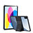 Ultra-thin Transparent TPU Soft Case Cover with Stand S02 for Apple iPad 10.9 (2022) Black