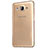 Ultra-thin Transparent TPU Soft Case T03 for Samsung Galaxy On5 Pro Gold