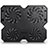 Universal Laptop Stand Notebook Holder Cooling Pad USB Fans 9 inch to 16 inch M06 for Apple MacBook Air 13 inch (2020) Black