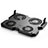 Universal Laptop Stand Notebook Holder Cooling Pad USB Fans 9 inch to 16 inch M06 for Apple MacBook Pro 15 inch Black