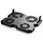 Universal Laptop Stand Notebook Holder Cooling Pad USB Fans 9 inch to 16 inch M06 for Apple MacBook Pro 15 inch Retina Black