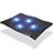 Universal Laptop Stand Notebook Holder Cooling Pad USB Fans 9 inch to 16 inch M08 for Apple MacBook Air 13 inch Black