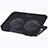 Universal Laptop Stand Notebook Holder Cooling Pad USB Fans 9 inch to 16 inch M16 for Apple MacBook 12 inch Black