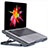 Universal Laptop Stand Notebook Holder Cooling Pad USB Fans 9 inch to 16 inch M16 for Apple MacBook 12 inch Gray