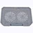 Universal Laptop Stand Notebook Holder Cooling Pad USB Fans 9 inch to 16 inch M16 for Apple MacBook 12 inch Silver