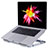 Universal Laptop Stand Notebook Holder Cooling Pad USB Fans 9 inch to 16 inch M16 for Apple MacBook 12 inch Silver