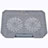 Universal Laptop Stand Notebook Holder Cooling Pad USB Fans 9 inch to 16 inch M16 for Apple MacBook Pro 13 inch (2020) Silver