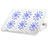 Universal Laptop Stand Notebook Holder Cooling Pad USB Fans 9 inch to 16 inch M18 for Apple MacBook Pro 13 inch Retina White