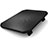 Universal Laptop Stand Notebook Holder Cooling Pad USB Fans 9 inch to 16 inch M20 for Samsung Galaxy Book S 13.3 SM-W767 Black